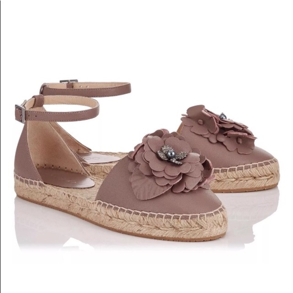 Jimmy Choo Espadrilles flat Dylan mocha 37 6.5 6